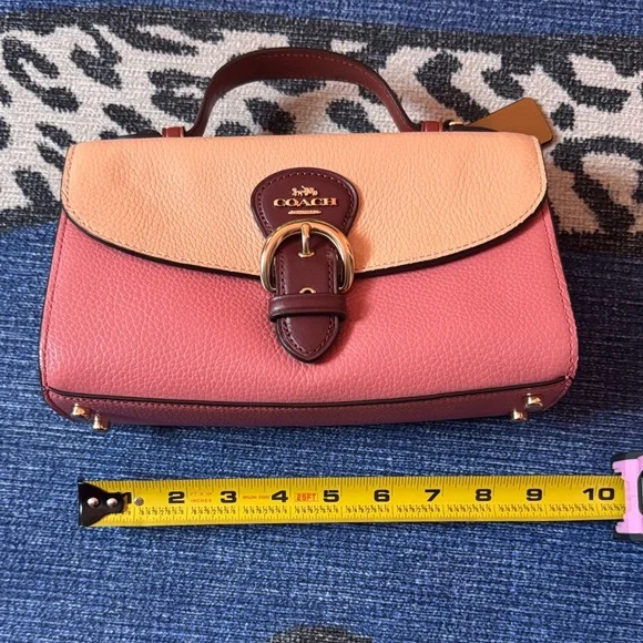 Coach Two-Tone Pink and Orange Satchel - Picture 4 of 5